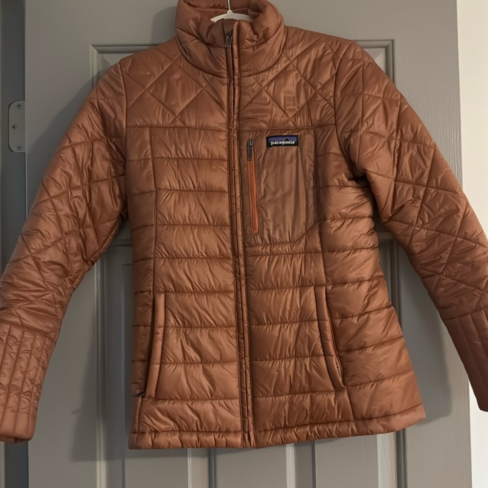 Burnt Orange Patagonia Lightweight Down Jacket size S